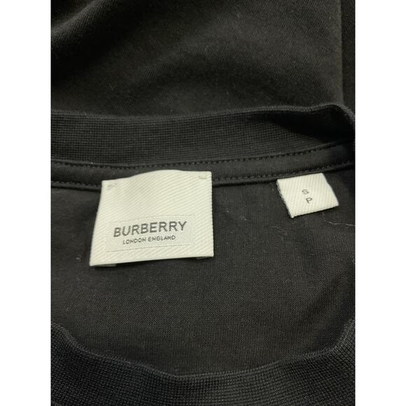 Burberry England Logo Cotton Black T-Shirt Size - Petite - Picture 3 of 4